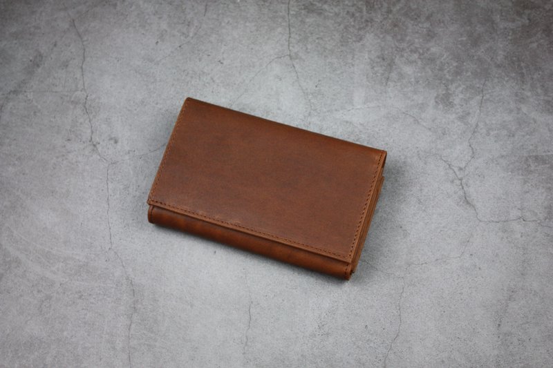 Oil Wax cowhide midfold - กระเป๋าสตางค์ - หนังแท้ หลากหลายสี