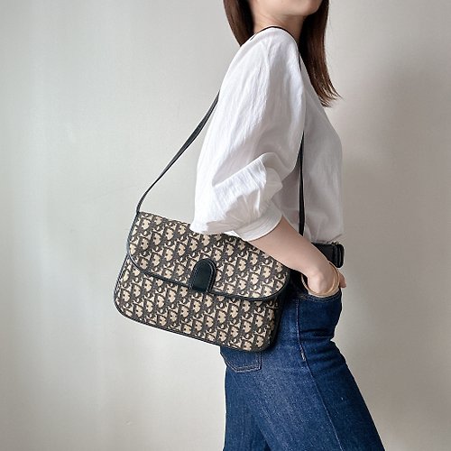 Autrefois Vintage Bags HK 中古美品 Christian Dior Oblique 單肩包