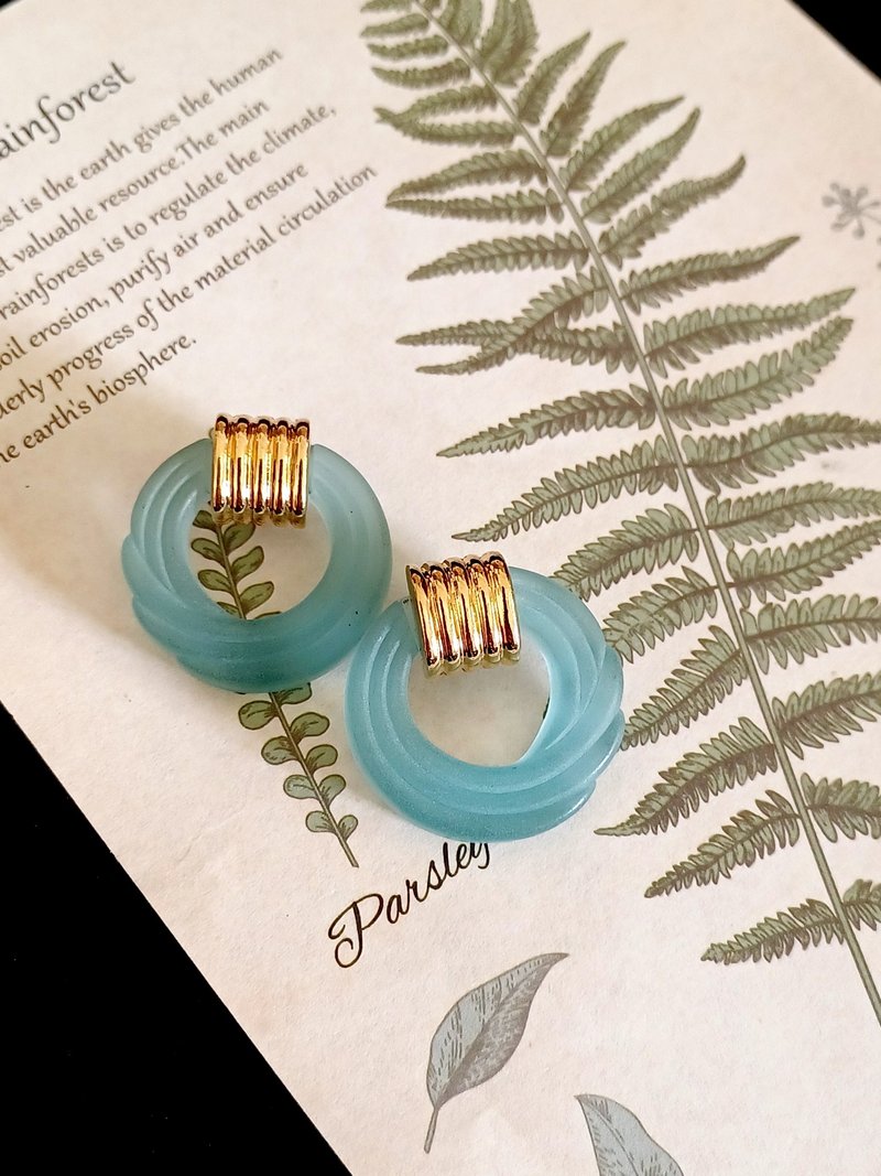 vintage jewelry  AVON 老件粉彩糖果塑料 針式耳環 - 耳環/耳夾/耳骨夾 - 其他金屬 