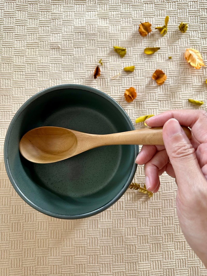 kaeng ช้อนแกง | ช้อนไม้สัก wooden spoon | teak spoon | wooden soup spoon - ช้อนส้อม - ไม้ สีนำ้ตาล