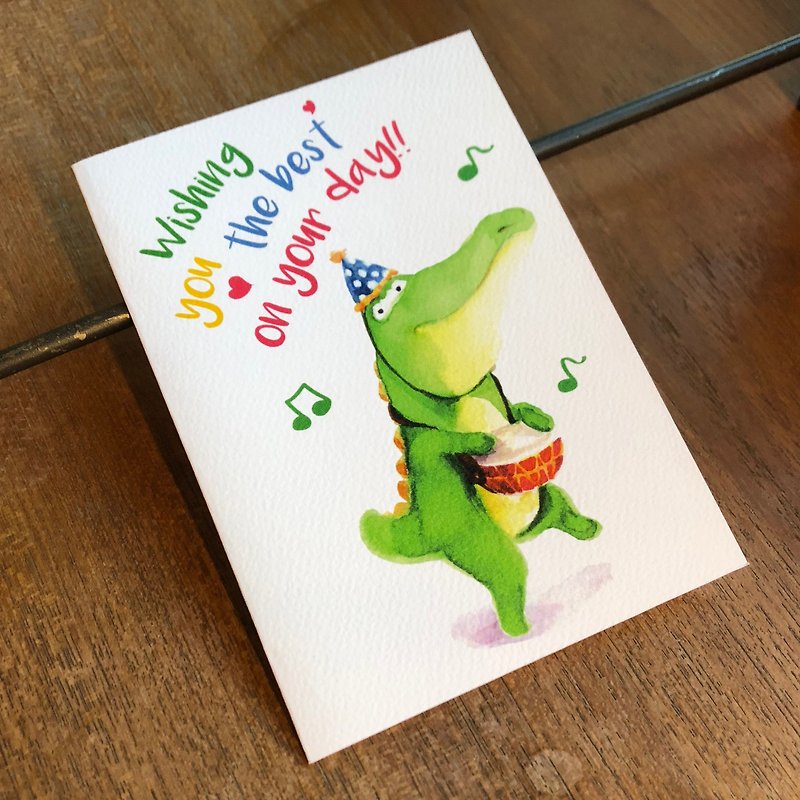 Birthday card gentle crocodile - Cards & Postcards - Paper 