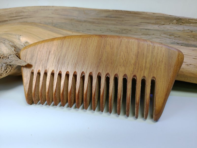 ~Taiwan Teak Hand Comb ~ Long Square Comb (J) - Wood, Bamboo & Paper - Wood 