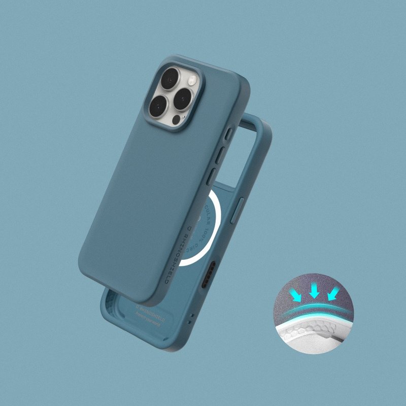 SolidX(MagSafe兼容)強化吸震緩衝防摔手機殼/深海藍 for iPhone - 手機殼/手機套 - 塑膠 