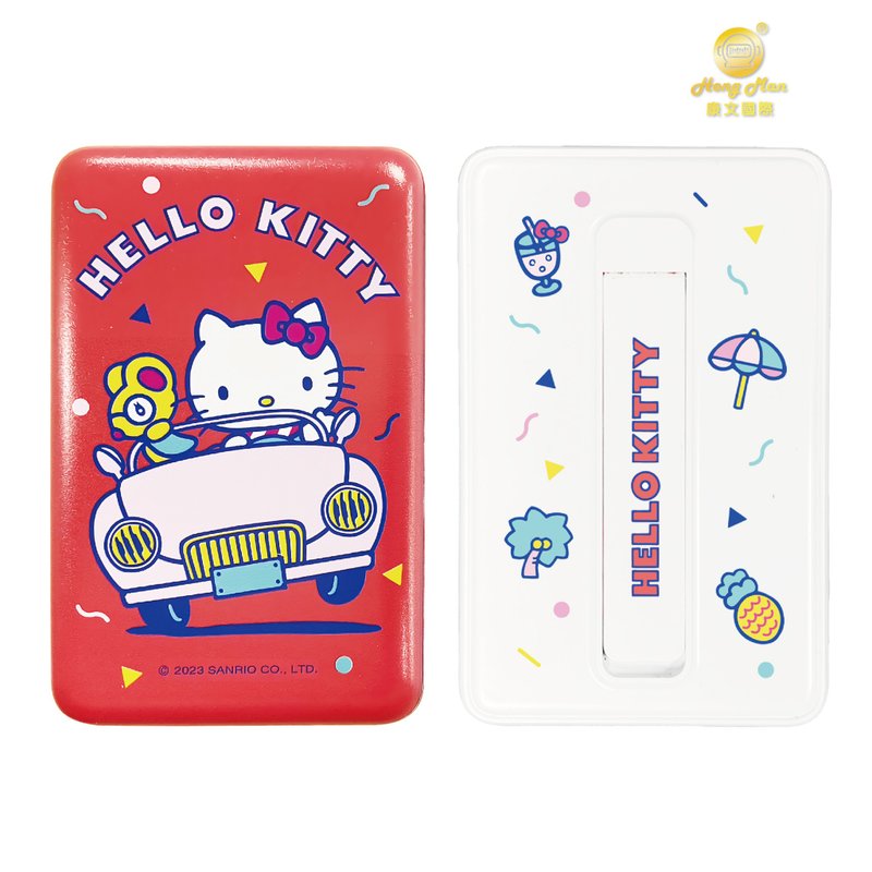 【Hong Man】Sanrio Magnetic Wireless Charging Power Bank Floral Hello Kitty - ที่ชาร์จ - พลาสติก สีแดง