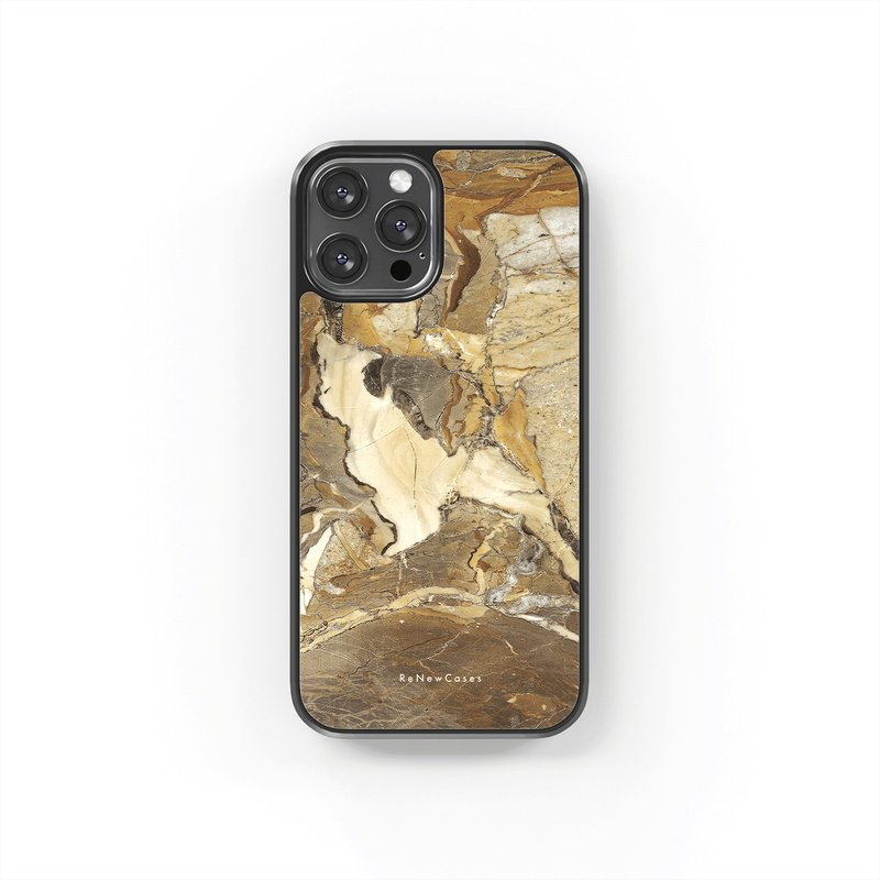 Eco-Friendly Recycled Materials Shockproof 3 in 1 Phone Brown Case Marble - Phone Cases - Eco-Friendly Materials Brown