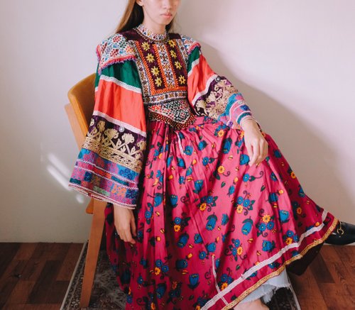 【一点もの】FCBDスタイル アフガンベルト クチ族　ビーズ　ミラーワーク アフガンベルト 男女兼用 コインビーズ 民族ベルトkuchi《ab38