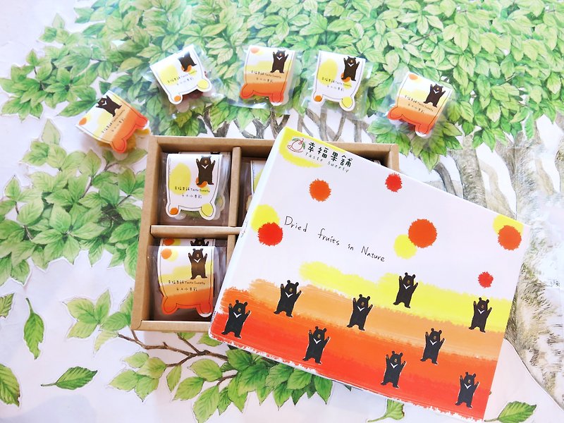 Orange Dance Tangerine Color Bear Dried Fruit Gift Box (6 grids, 12 packs/18 packs) - Dried Fruits - Fresh Ingredients Orange
