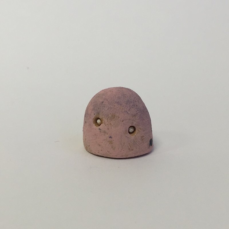 塊陶系列-詭影(藕粉-02)療癒系陶器桌面小物擺飾 - 擺飾/家飾品 - 陶 粉紅色