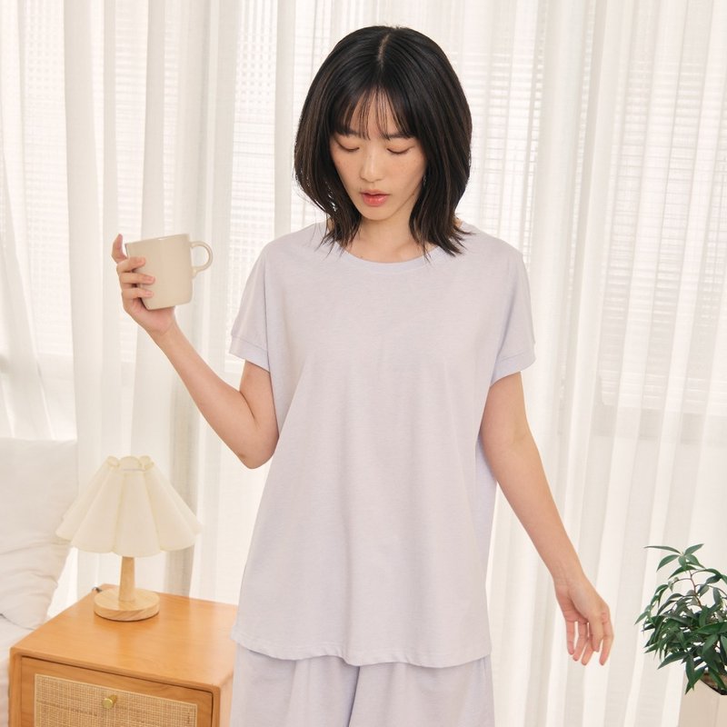 Comfortable pure cotton basic sleeve top - 3 colors in total - Loungewear & Sleepwear - Cotton & Hemp Multicolor