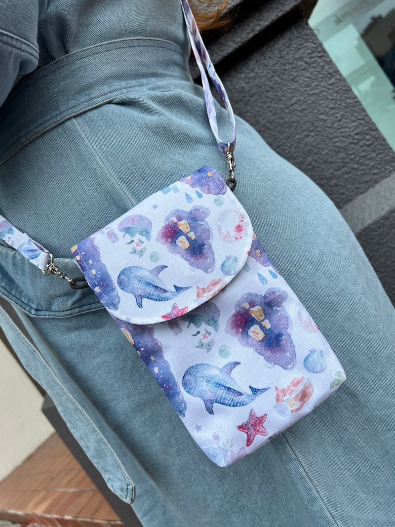 夜之光手機側背包 - 側背包/斜背包 - 其他人造纖維 藍色