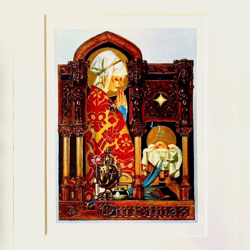 Our shop independently prints - American VINTAGE exquisite illustrations from the early 20th century - โปสเตอร์ - กระดาษ สีแดง