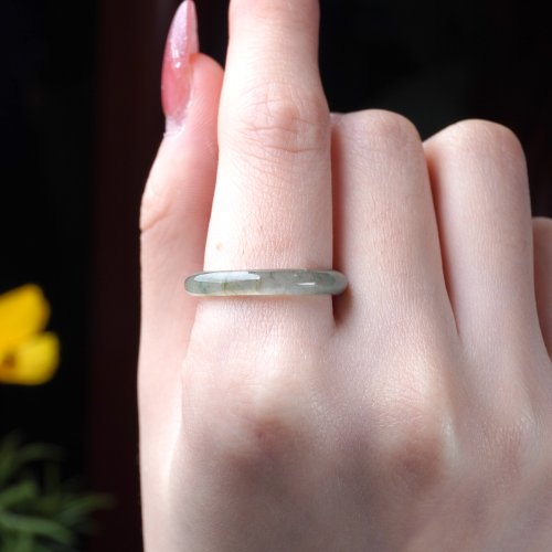 瓔珞珠寶盒 E.L.Jewelry Box 冰種飄花翡翠戒指戒圈 | 國際16圍 | 天然緬甸玉翡翠A貨 | 送禮