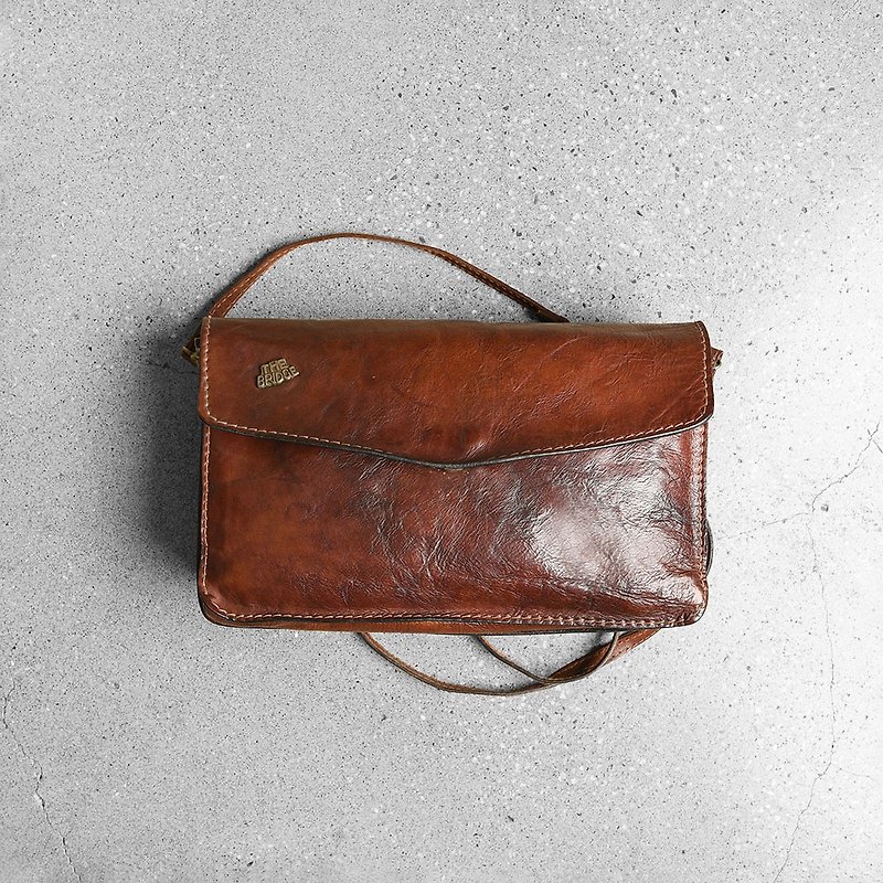 The Bridge Vintage Crossbody Bag - Messenger Bags & Sling Bags - Genuine Leather Brown