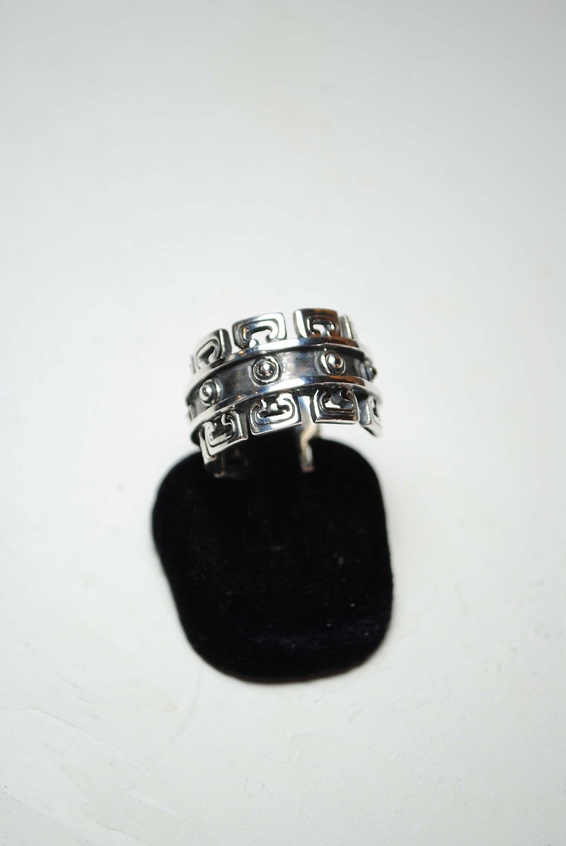 Bronze Souls/Handmade Silver/Ring/Ding Wheel Open Ring - แหวนทั่วไป - เงินแท้ สีเงิน
