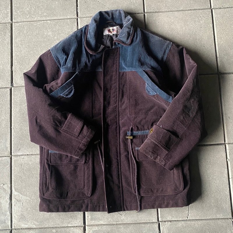 --Vintage--Corduroy patchwork desktop jacket - เสื้อเชิ้ตผู้หญิง - วัสดุอื่นๆ หลากหลายสี