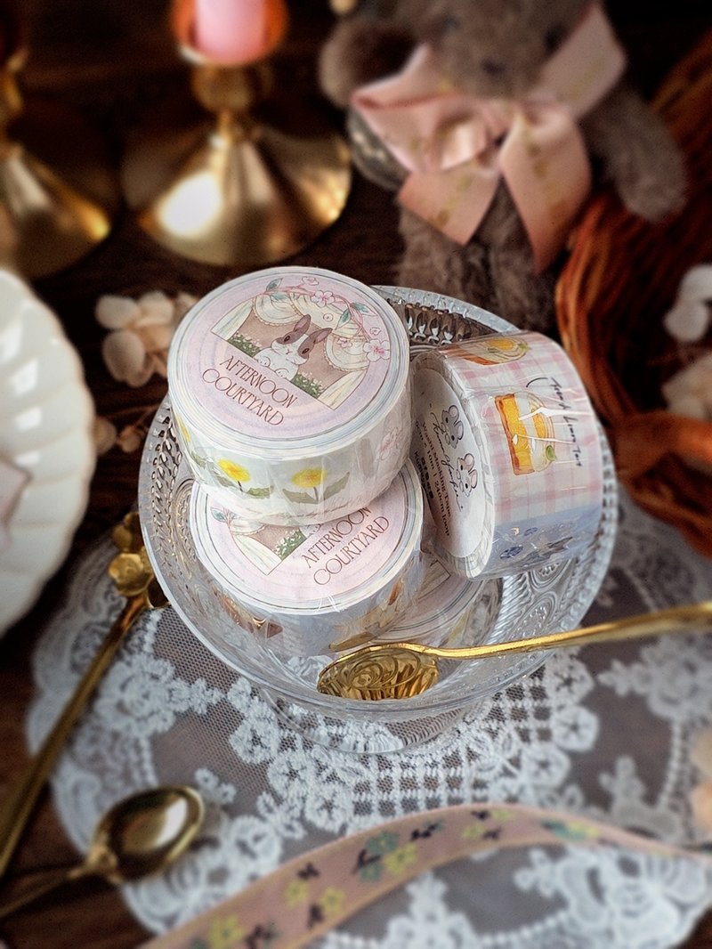 法式午後庭院紙膠帶--和紙版 - 紙膠帶/和紙/PET - 紙 