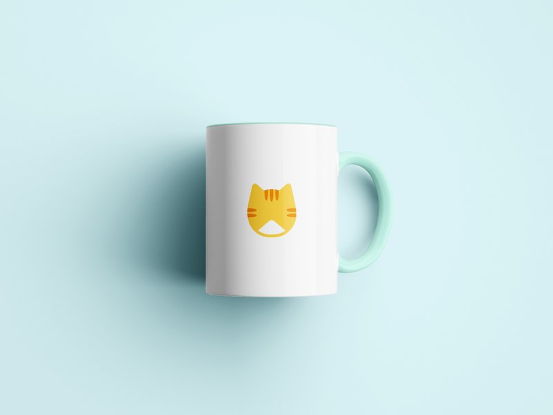 Customised cat mug ( 7 cat colour choices and personalised name ) - Cups - Pottery Multicolor