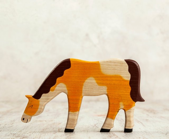 Wooden horse figurine Farm Animals Waldorf toy Miniature animal model -  Shop Wooden Caterpillar Toys Kids' Toys - Pinkoi