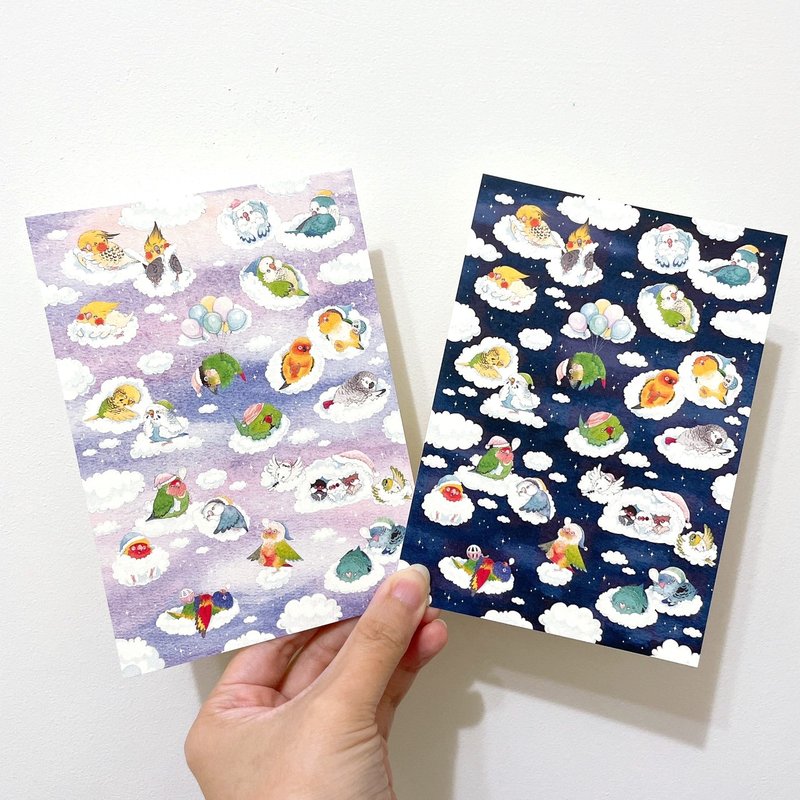 Rolia's Handmade Daydream Series Sleeping Parrot Bird Postcard - Cards & Postcards - Paper 