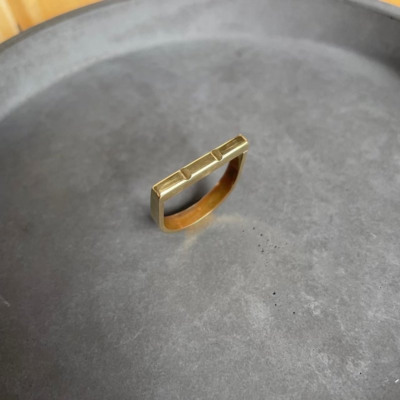 【Variety】D-shaped Bronze shape ring-8 - General Rings - Copper & Brass 