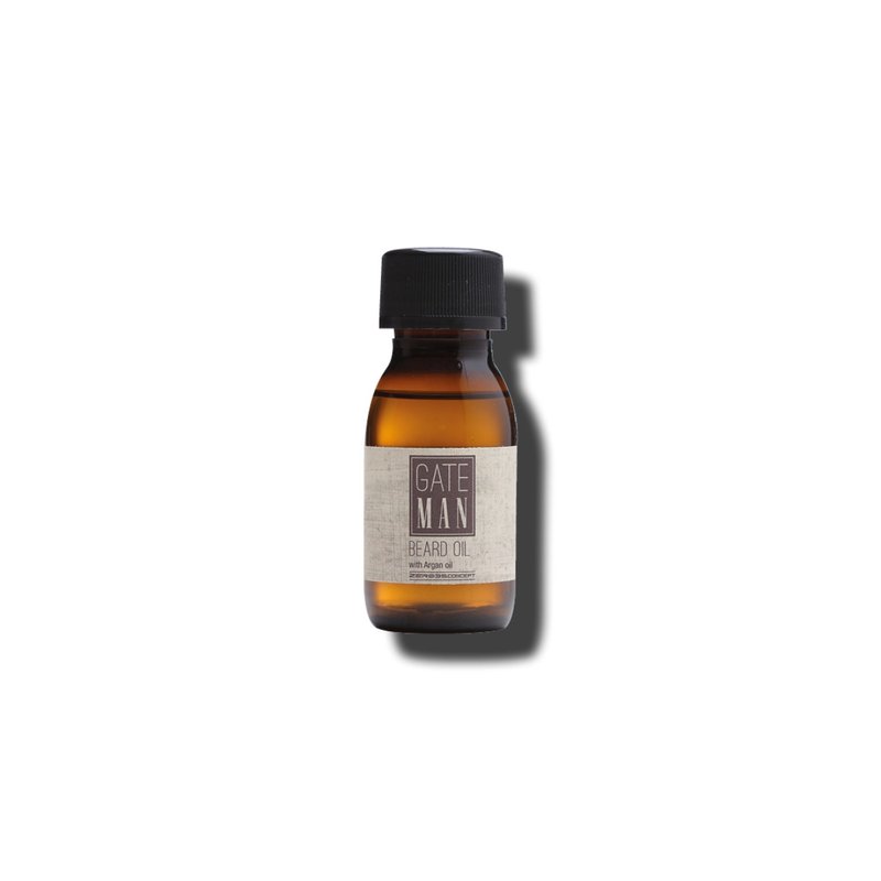 Gate Man Beard Oil 50ml - Non-Frizzy Face Beard - สกินแคร์ผู้ชาย - น้ำมันหอม สีกากี