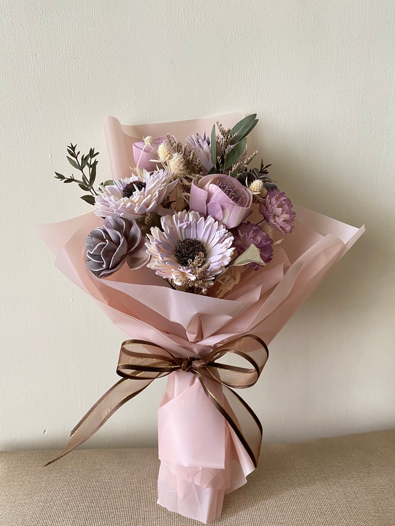 畢業花束.太陽花花束.情人節花束.索拉花束.紫色花束.花禮.求婚花 - 乾燥花/永生花 - 植物．花 紫色