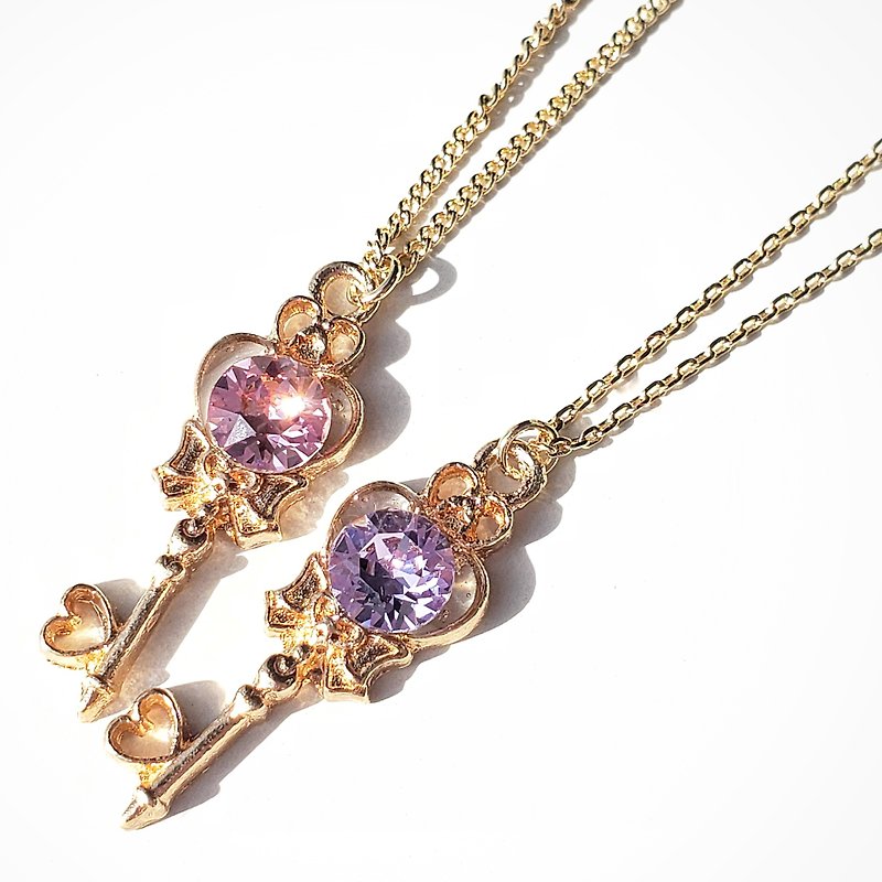 necklace bijou heart key - Necklaces - Resin Multicolor