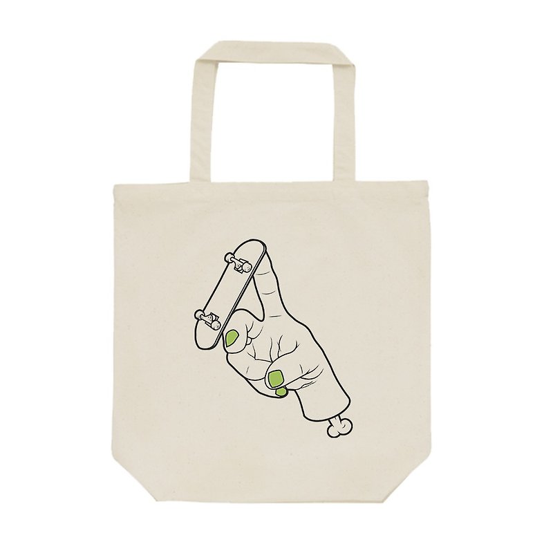 tote bag / Finger Board "Ollie" - Handbags & Totes - Cotton & Hemp Khaki