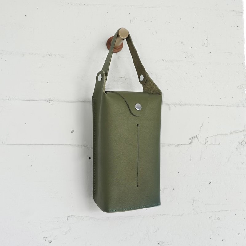 Gentleman Sanitary Tray | Car Model | Olive Green - กล่องทิชชู่ - หนังแท้ สีเขียว
