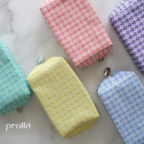Prolla 保羅拉精品雨傘 Prolla緹花布 油桐花多功能防水小包 桐花立體設計 MIT防水化妝包