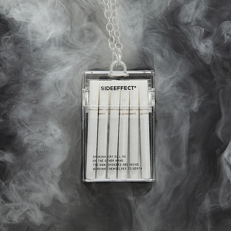 SIDEEFFECT 透明壓克力煙盒亞加力裝飾斜挎掛鏈條 - 其他 - 壓克力 
