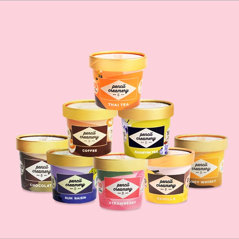 Mother's Day Gift Box - PENCIL CREAMERY - Low Fat Protein Ice Cream 8 into the group - Ice Cream & Popsicles - Paper Transparent