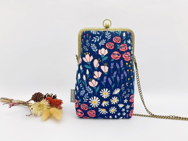 Breeze Duokou Gold Bag • Mobile Phone Bag • With Strap - กระเป๋าแมสเซนเจอร์ - ผ้าฝ้าย/ผ้าลินิน หลากหลายสี