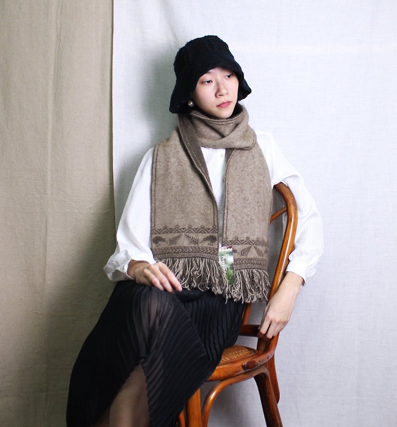 FOAK vintage / New stock / New Zealand exotic bird bag mink fur scarf - ผ้าพันคอถัก - ขนแกะ 