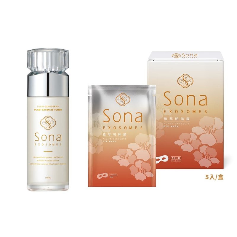 【聖誕交換禮物組】Sona-靈芝植萃水漾噴霧100ml+植萃明眸膜5入 - 化妝水/保濕 - 其他材質 