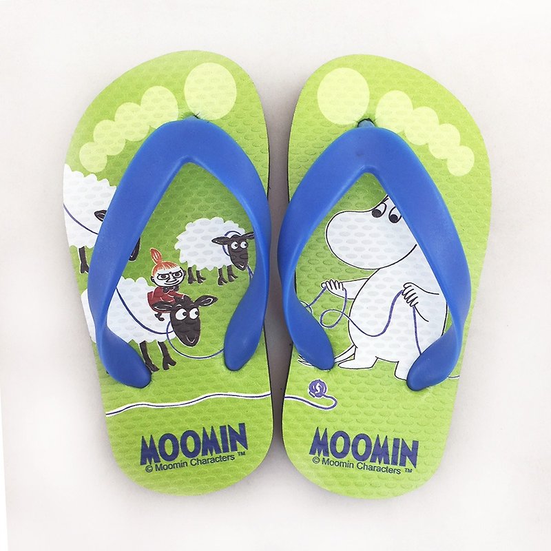 Moomin 噜噜 Mi authorization-flip-flops (children) 09 - รองเท้าเด็ก - ยาง สีเขียว