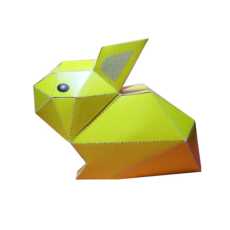 DIY手作りゴールドウサギ20153-0000013 - 木工/竹細工/ペーパークラフト - 紙 