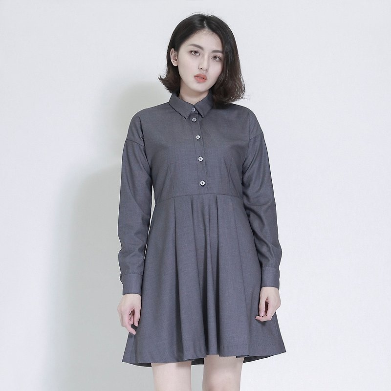 Youth youthful youth dress _7AF109_ gray - One Piece Dresses - Cotton & Hemp Gray