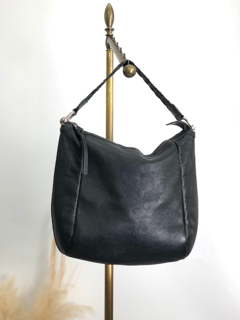 【 日本直送　名牌中古包 】GUCCI グッチ バンブー ショルダーバッグ ブラック レザー ワンショルダーバッグ vintage ヴィンテージ  a4vpvh - 側背包/斜背包 - 真皮 黑色