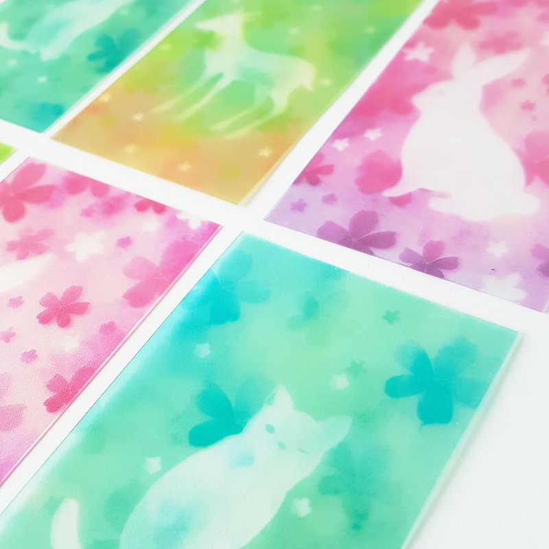 Paper tape dispensing film - romantic season - Washi Tape - Paper Multicolor