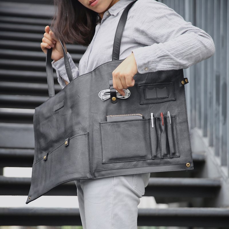 Nordic minimalist storage designer portable tote bag black