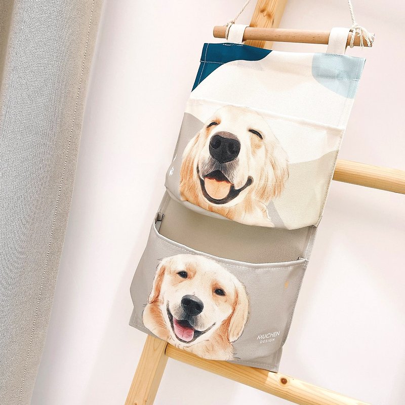 [Smile Gold] Storage Hanging Bag - กล่องเก็บของ - ไฟเบอร์อื่นๆ สีน้ำเงิน