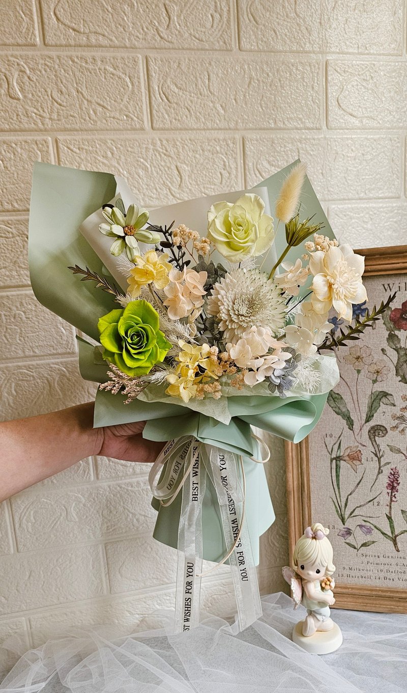 春日柔光|永生玫瑰花束 乾燥花 畢業 謝師 母親節  生日 退休 - 乾燥花/永生花 - 植物．花 