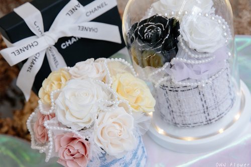OWN Flower花藝設計 小香風花/永生花/不凋花/開幕花禮/永生花禮/玻璃盅/玻璃罩/禮物