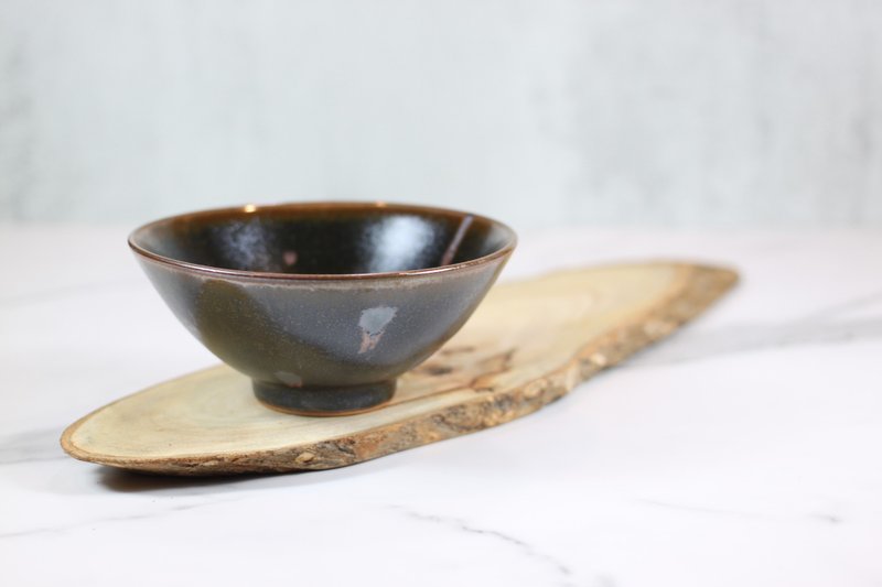 【送禮好物】鐵斑 天目釉大碗 茶碗 鶯歌名家葉敏祥作品 - 碗 - 陶 
