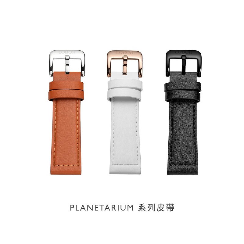 [3-color strap and buckle optional] Italian leather strap for LOBOR Planetarium series - สายนาฬิกา - หนังแท้ สีนำ้ตาล