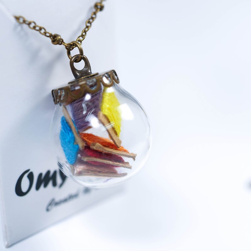 OMYWAY Handmade - Glass Globe Necklace - Chokers - Glass White