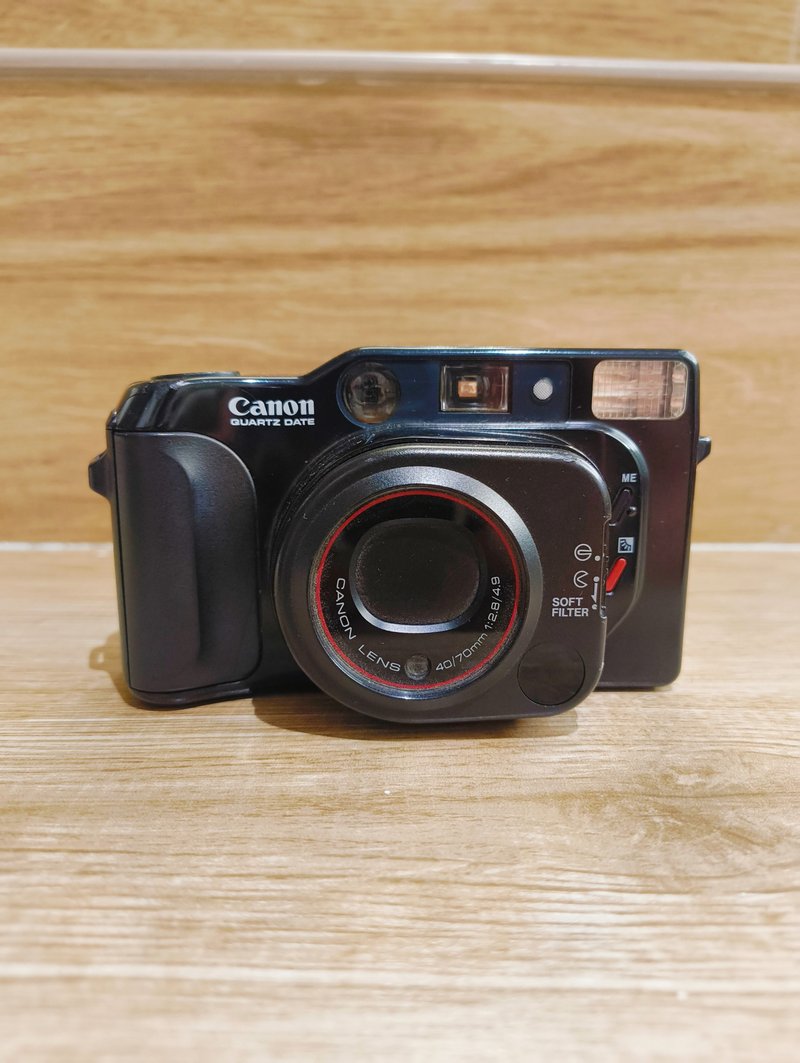 [135 film camera] 80% new Canon Autoboy Tele QUARTZ DATE dual fixed focus - Cameras - Plastic Black