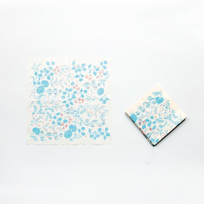 Classiky x ten to sen Paper Napkin / Plants in Quietness (26546-05) - Place Mats & Dining Décor - Paper Blue