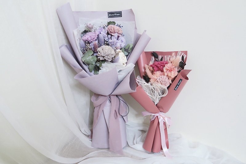 Mother's Day Bouquet Carnation Preserved Dry Bouquet (4 types in total) Small/Medium Bouquet - Dried Flowers & Bouquets - Plants & Flowers Pink
